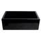 Alfi Brand 30" Black Gloss Reversible Smooth / Fluted Sgl Bowl Fireclay Farm Sink AB3018HS-BG - alternate 6